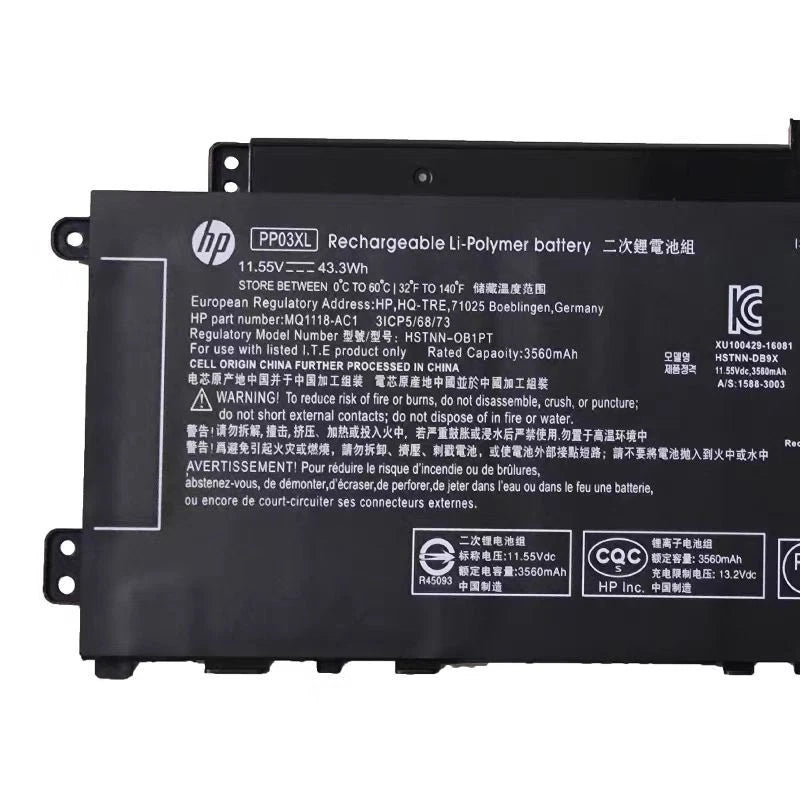 Genuine PP03XL Battery For HP Pavilion x360 13-BB 14-DV 14M-DW 14-DK M01118-421