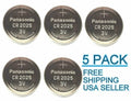**FRESHLY NEW** 5x Panasonic CR2025 Lithium Battery 3V Coin Cell Exp 2024
