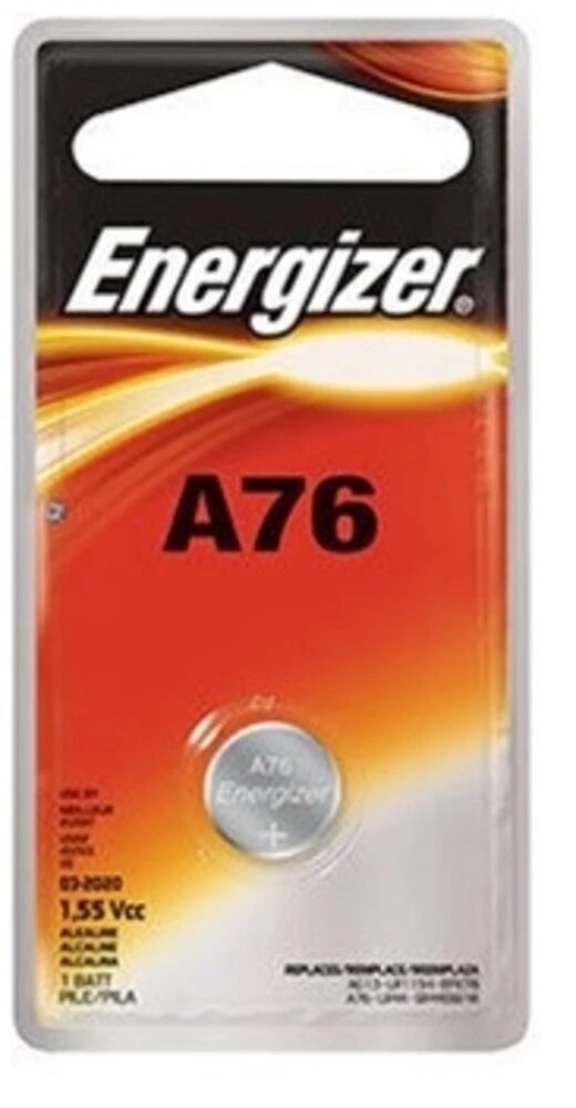 3 pcs Energizer A76 Alkakine Coin 1.5V Batteries Single Pack LR44 357 Exp 2021