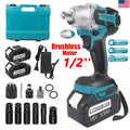 Cordless Brushless Electric Impact Wrench 1/2'' w/ 5.5Ah battery Power Driver