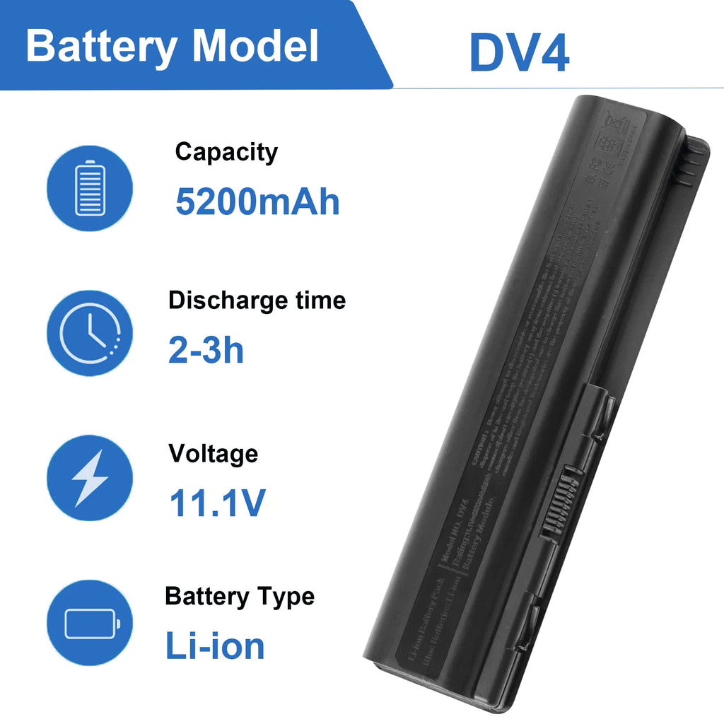 EV06 Battery for HP 484170-001 DV4 G71 CQ60 G60 DV5 DV6 484172-001 HSTNN-LB72