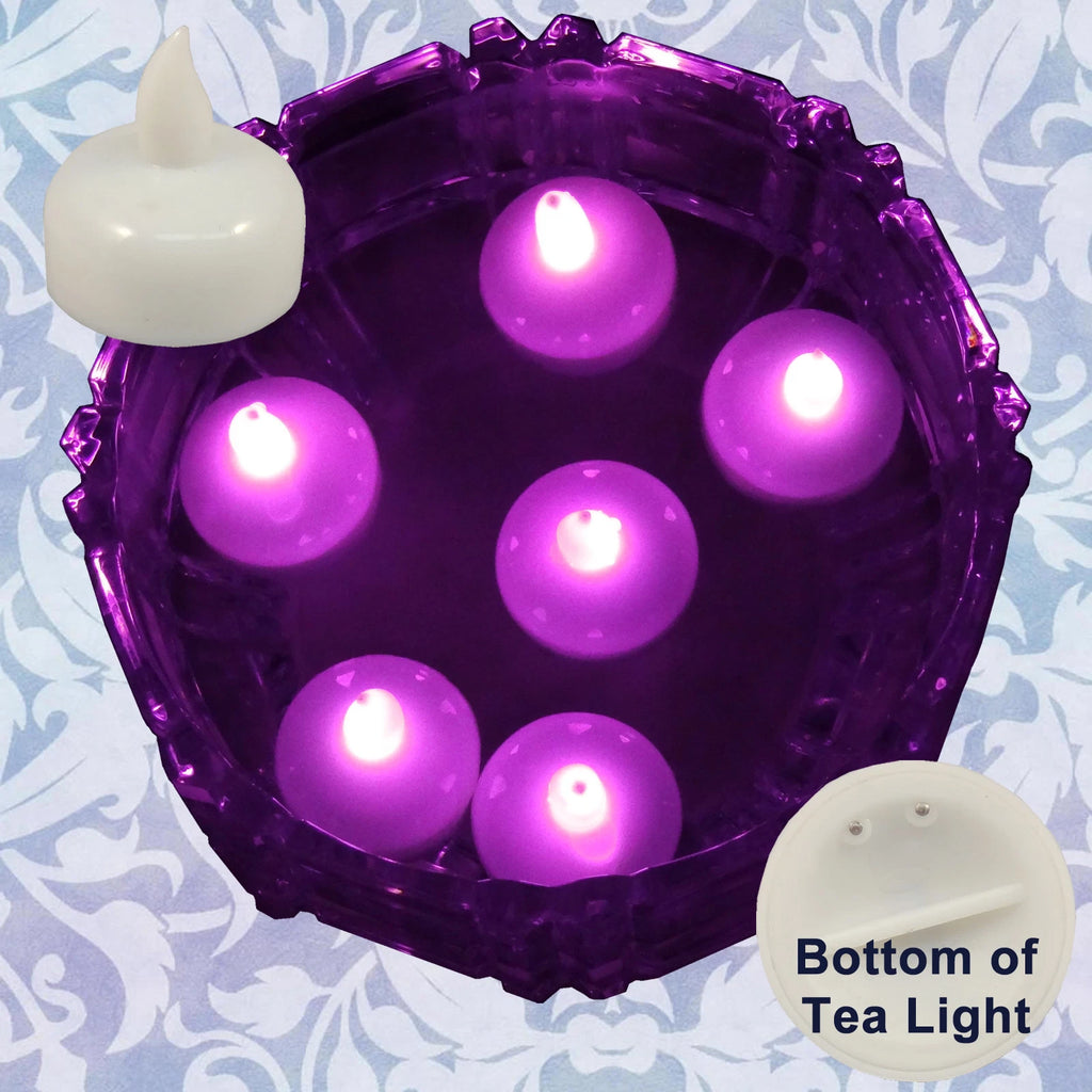 18 Flameless Floating LED tealight Candle Battery operated Pink tea lights NEW