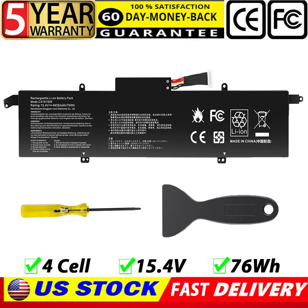 C41N1908 Battery For Asus ROG Zephyrus G14 GA401II GA401IU GA401QE GA401