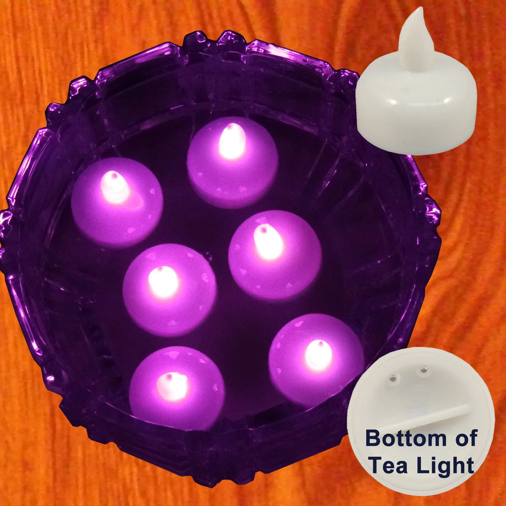 12 Flameless Floating LED tealight Battery operated Candle Pink tea lights NEW
