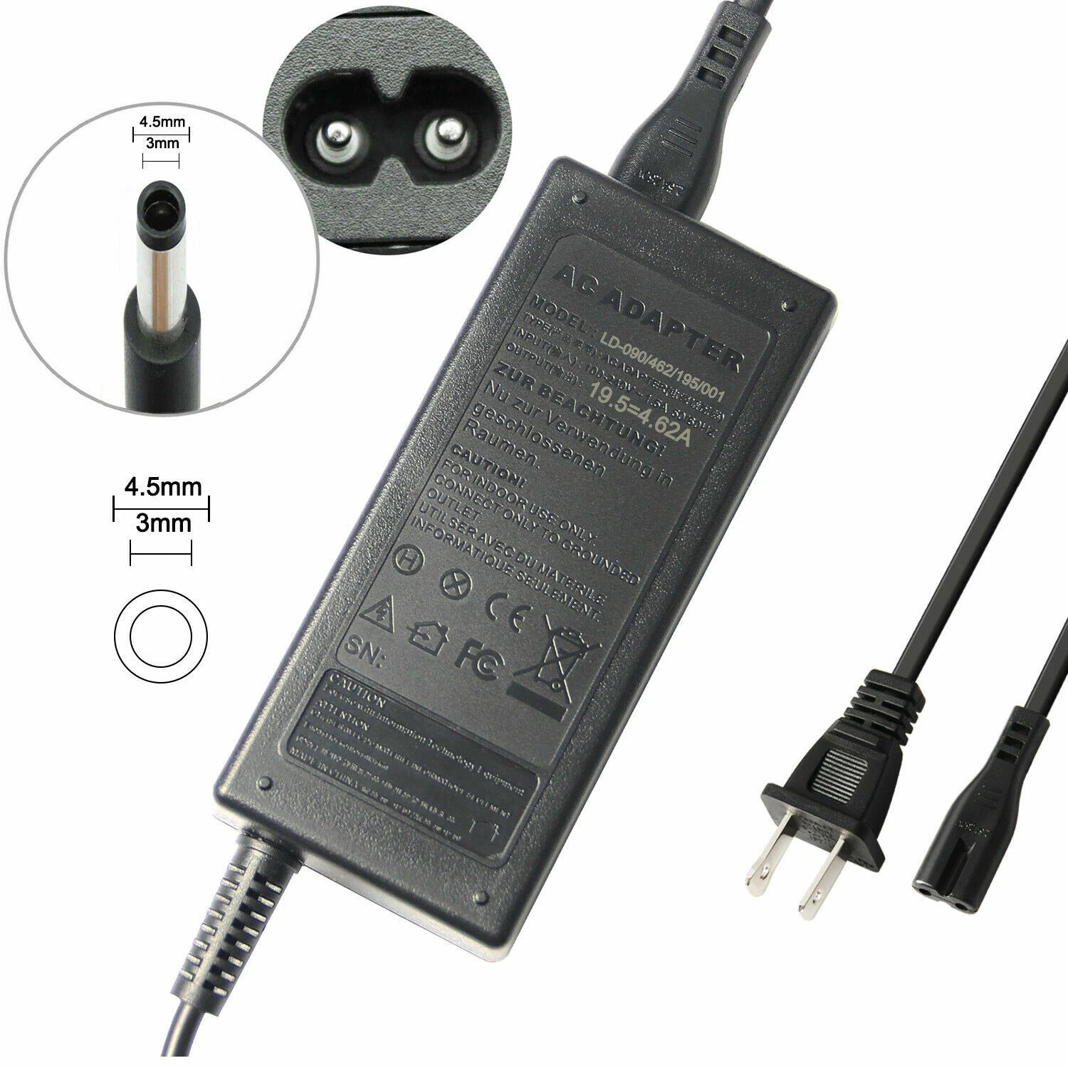 AC Adapter Power Supply Charger Cord For Dell Inspiron P20T P24T P25T Laptop