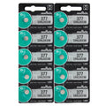 Murata 377 (SR626SW) 1.55V Silver Oxide Battery (10 Pack)