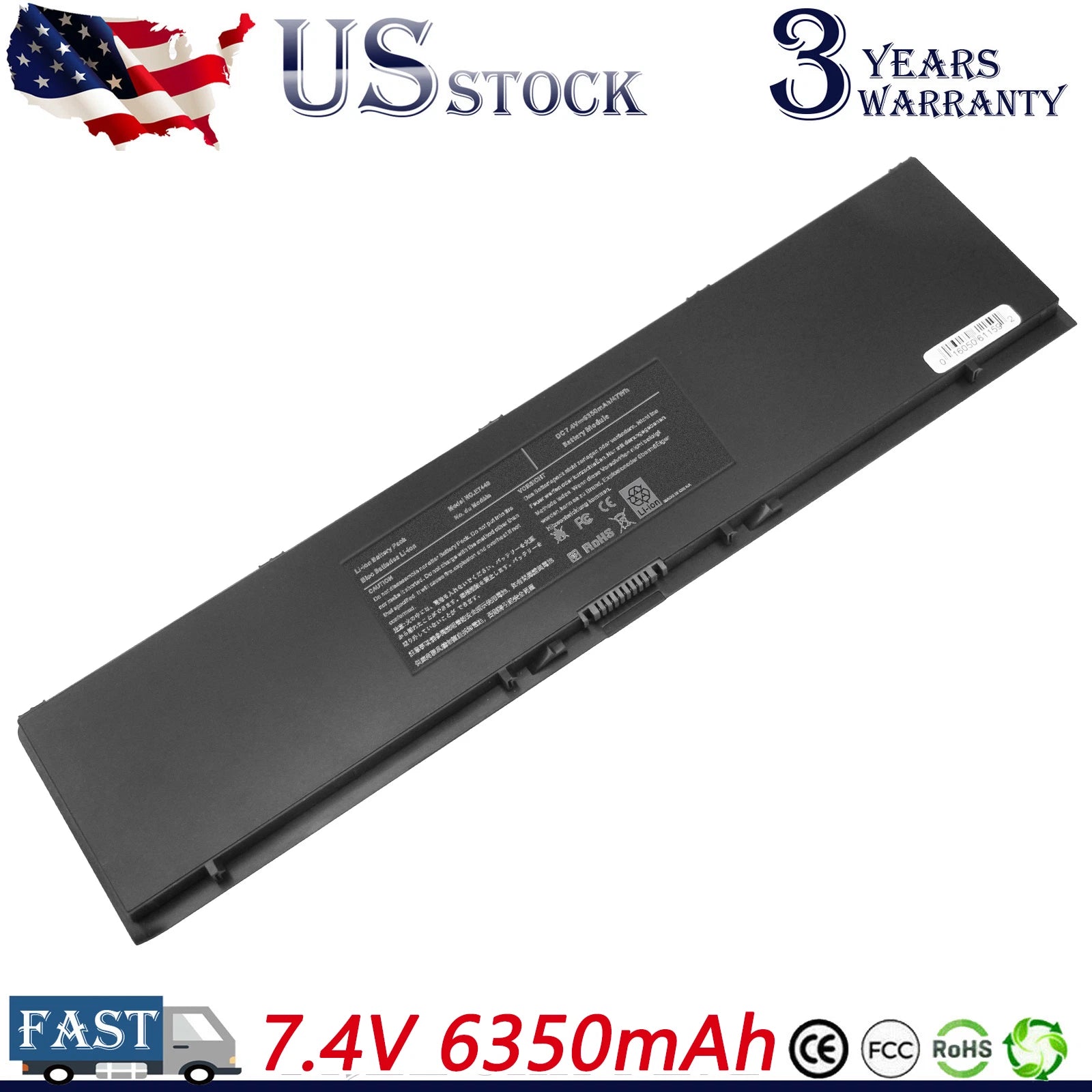 For Dell Latitude E7420 E7440 E7450 3RNFD Laptop Battery G95J5 34GKR