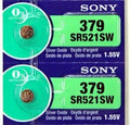 2 PCS SR521SW Sony 379 Watch Battery AG0 1.55V Button Battery Silver Oxide