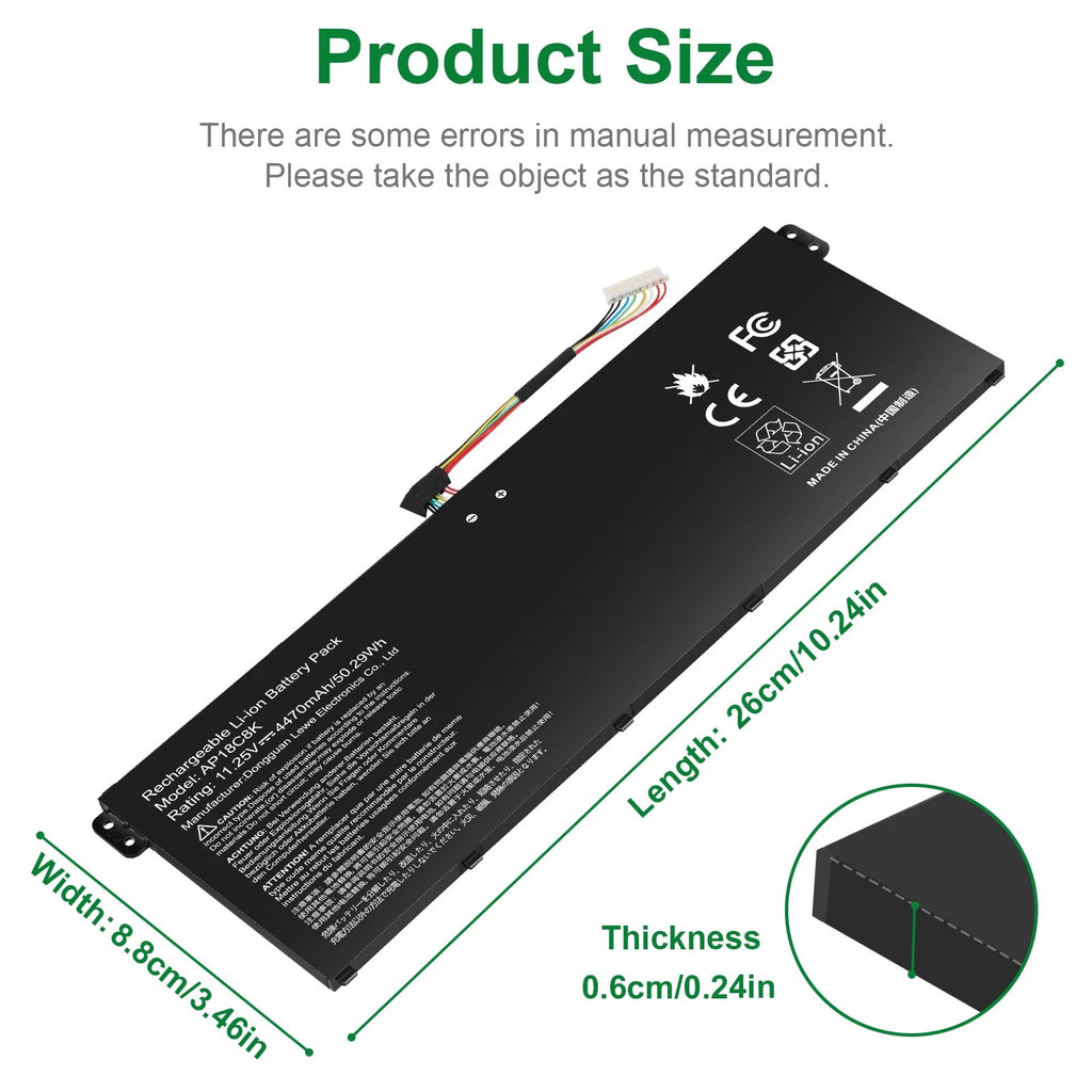 For Acer Swift 3 SF314-42 Aspire 5 A514-52 A514-54 CB315-3H Type AP18C8K Battery