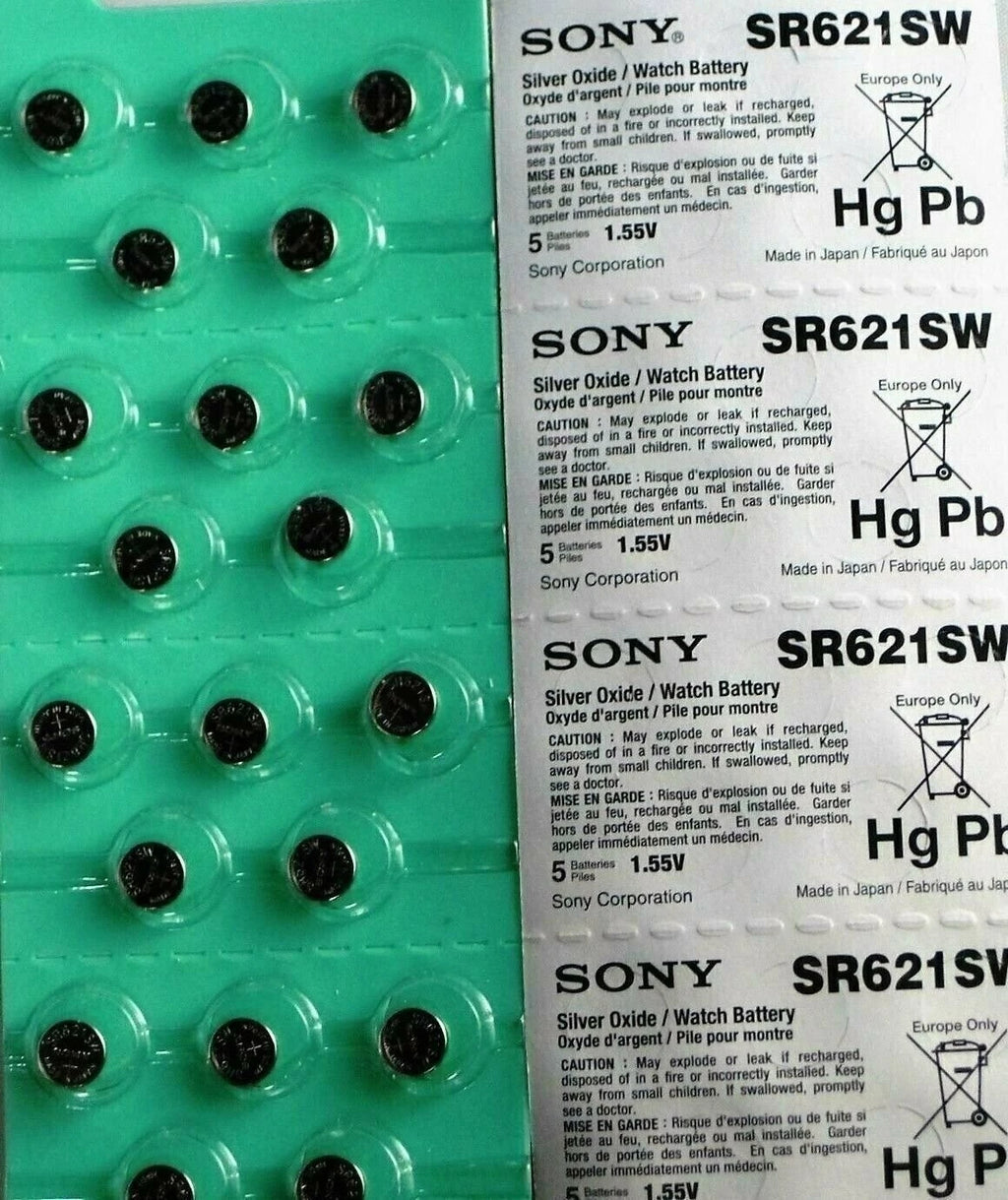 20 SONY 364 LR621 SR621 SR621SW Button Cell Batteries