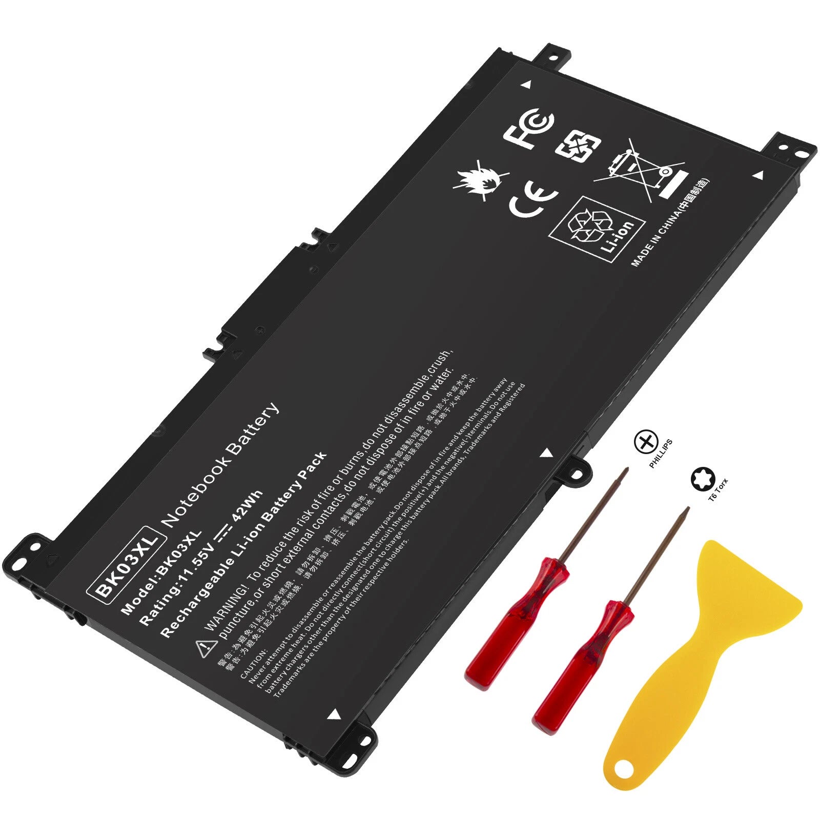 BK03XL Battery for HP HSTNN-LB7S 916366-421 916811-855 916366-541 42Wh 11.55V