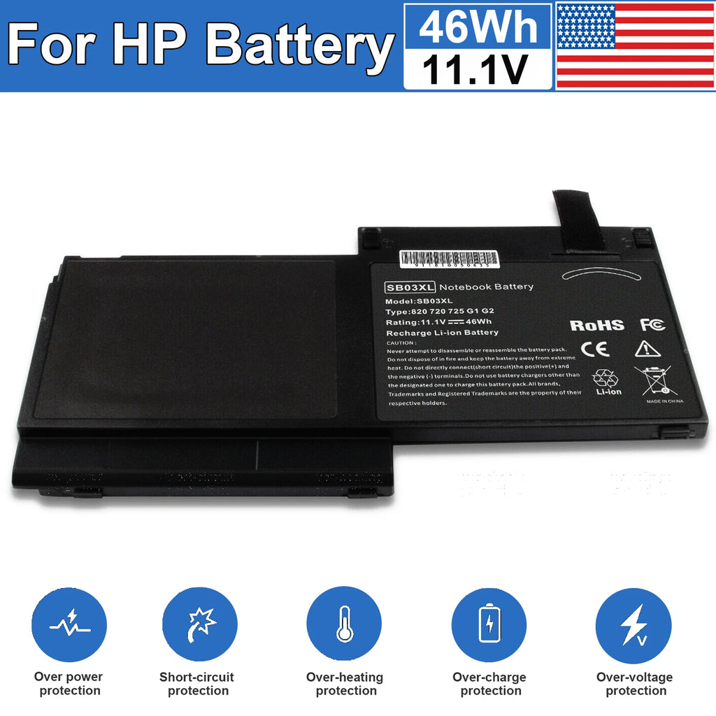 NEW SB03XL Battery For HP Elitebook 720 G1 G2 725 820 825 717378-001 716726-421