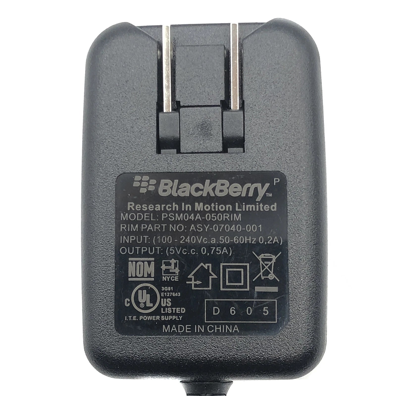 NEW Genuine Blackberry Charger Adapter Micro USB for 8100 9000 Smart Phones