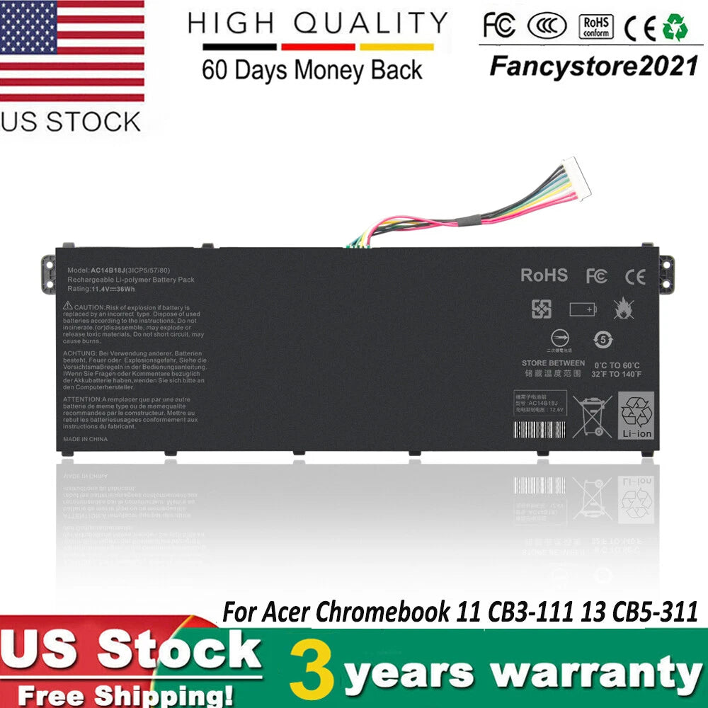 AC14B18J Laptop Battery for Acer Aspire ES 15 ES1-571 ES1-111 ES1-131 ES1-331