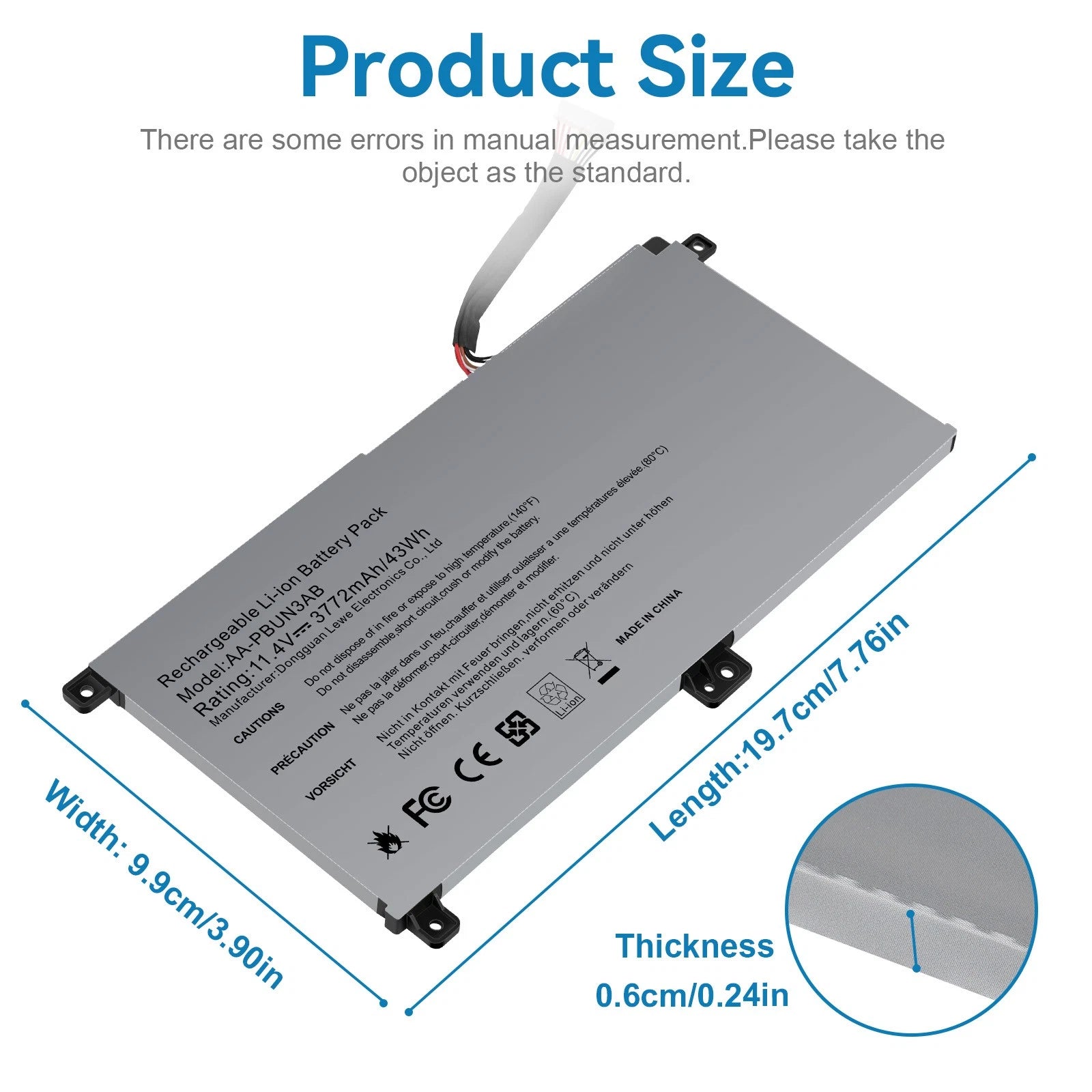 New AA-PBUN3AB AA-PBUN3QB Battery for Samsung NP800G5M NP530E5M 500R5M 43wh
