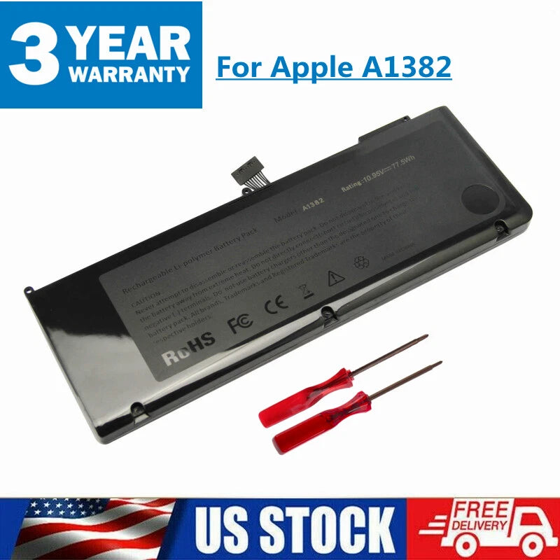 A1382 Battery for Apple MacBook Pro Unibody 15" A1286 2011 2012 2009 2010 A1321