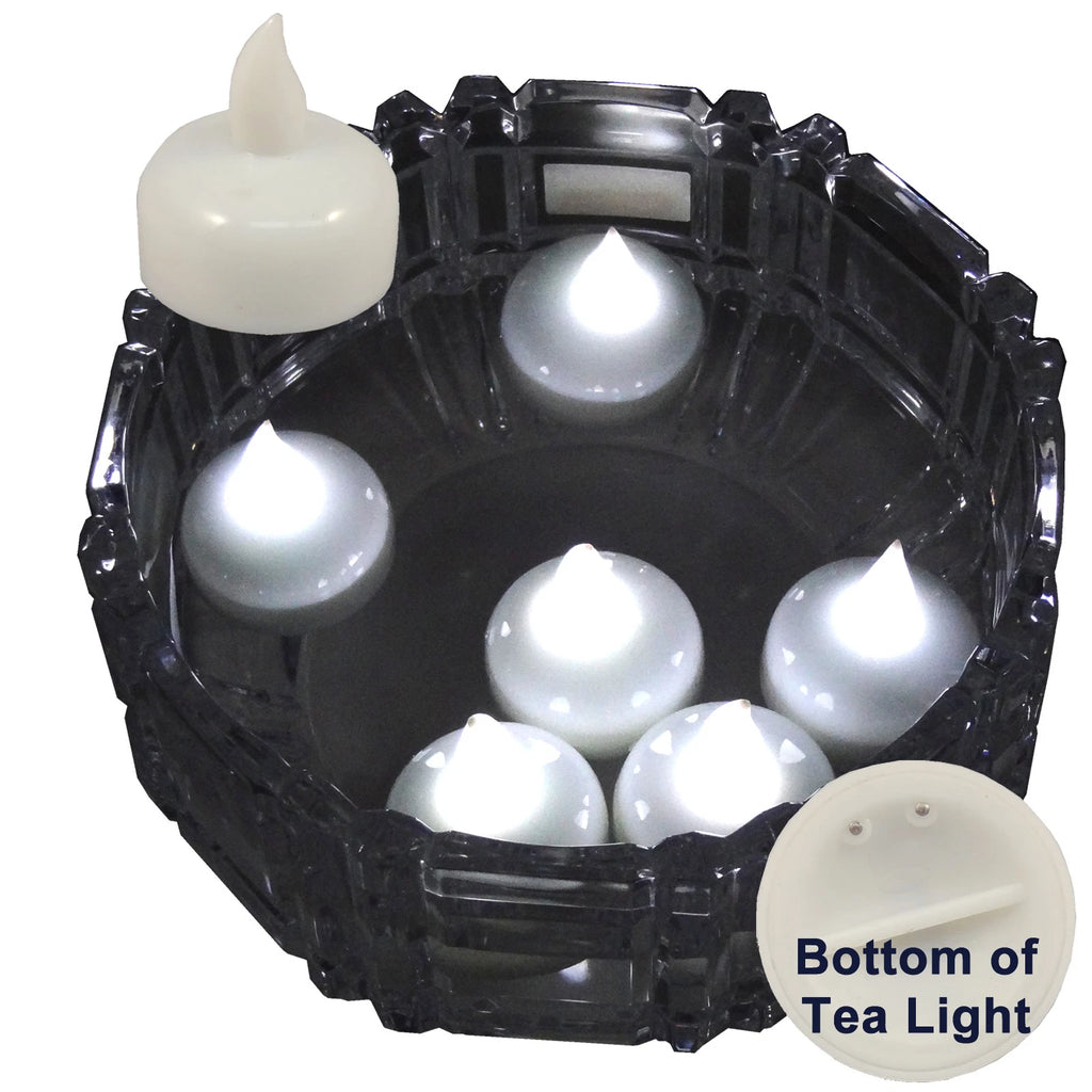 6 Flameless Floating LED tealight Candle Battery operated WHITE tea lights NEW
