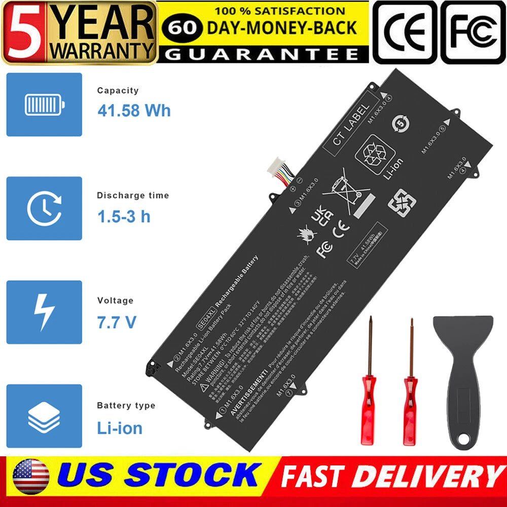 41.58Wh SE04XL Battery for HP Pro Tablet x2 612 G2 HSTNN-DB7Q 860708-855