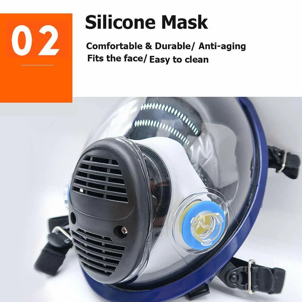Full Face Respirator 15 in 1 Gas Mask For Spraying Painting Chemicals Safety