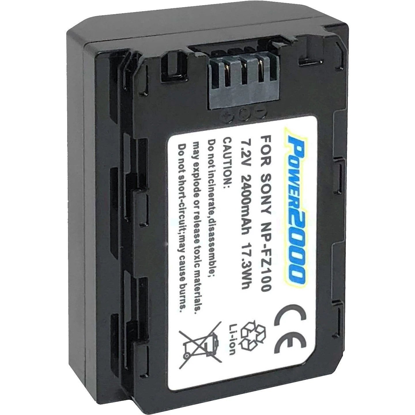 Power2000 NP-FZ100 Battery for Sony Alpha A7 III, A7R III, A9 Camera
