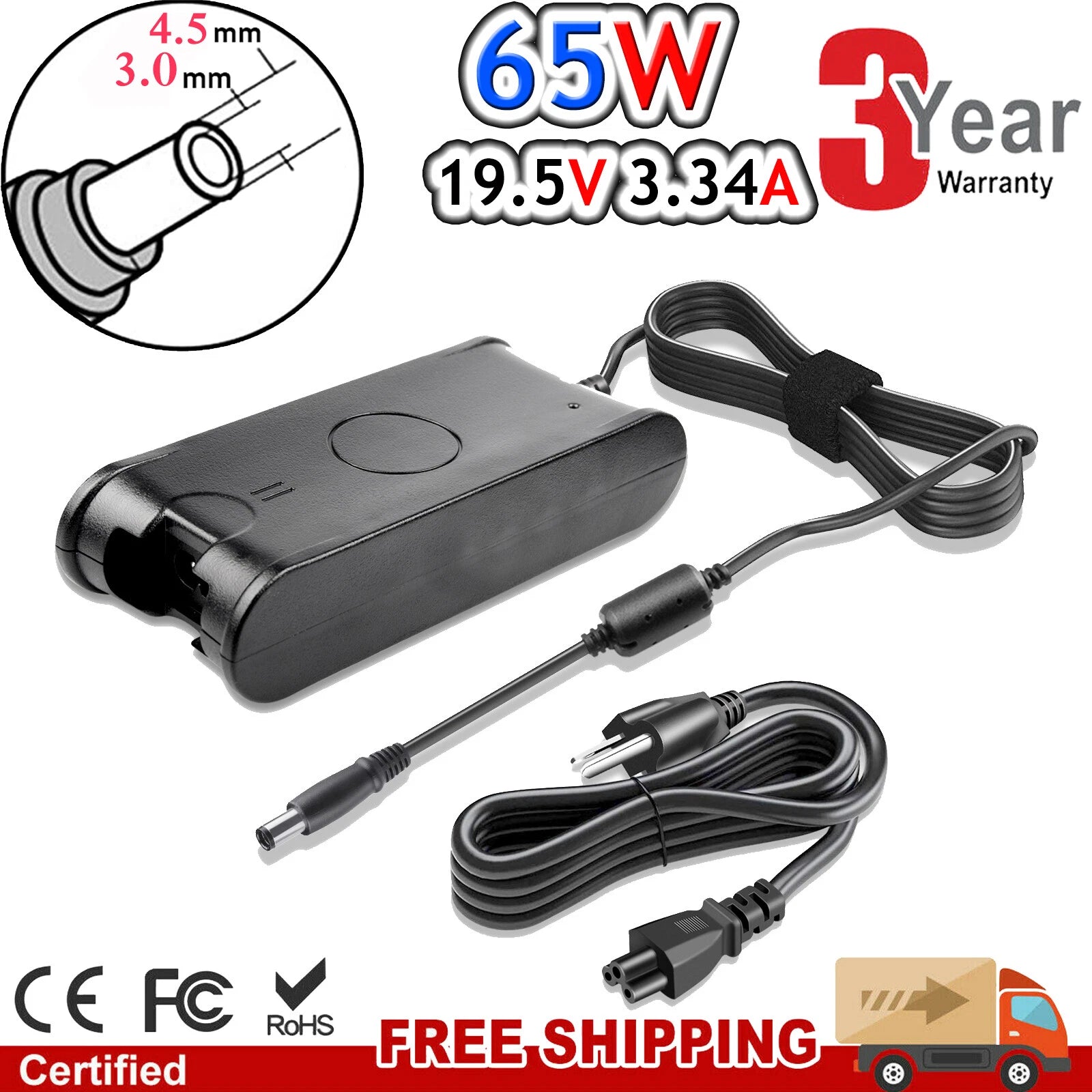 AC Adapter Charger For Dell Inspiron 3451 3551 3567 5558 5758 14 15 3000 Series