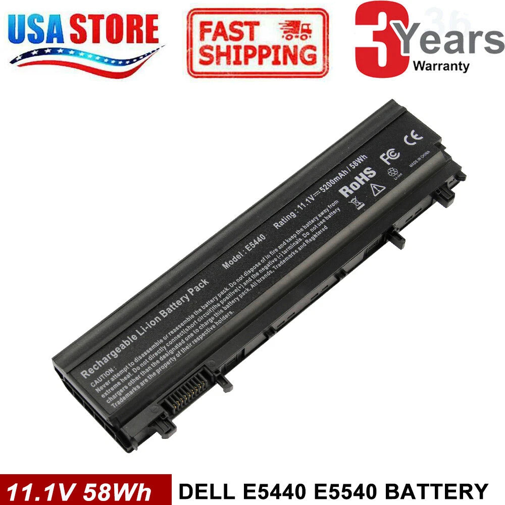 For Dell Latitude E5440 E5540 Battery Type VV0NF 0M7T5F 451-BBIE 58Wh 6 Cell