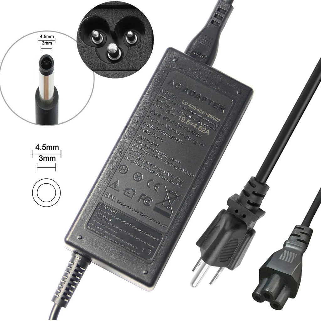 10Charger 90W 19.5V 4.62A AC Adapter For Dell Inspiron Latitude Laptop 4.5*3.0mm