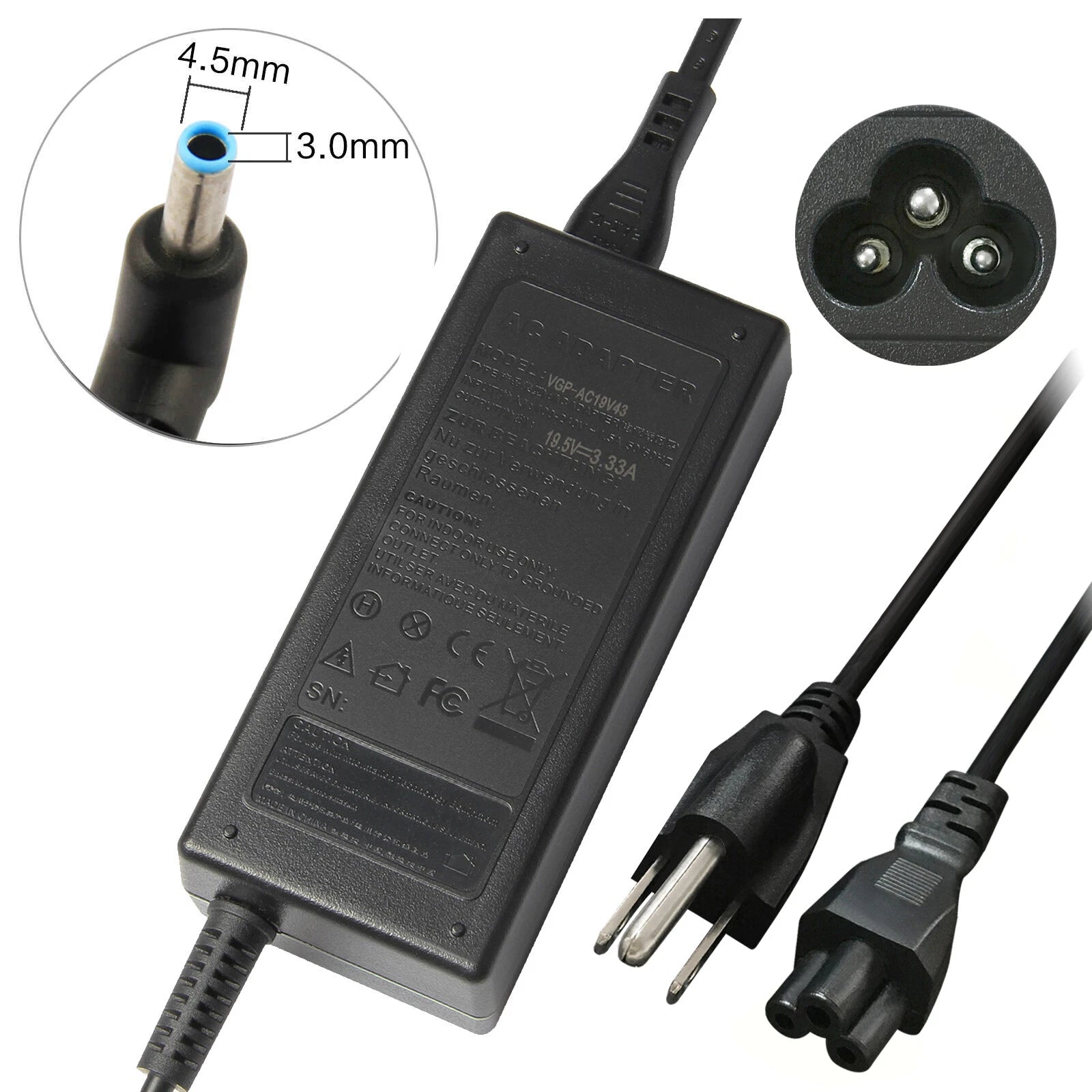 For HP 250 G2 G3 G4 G5 G6 Notebook Laptop Power Cord Adapter Cord Cable Charger