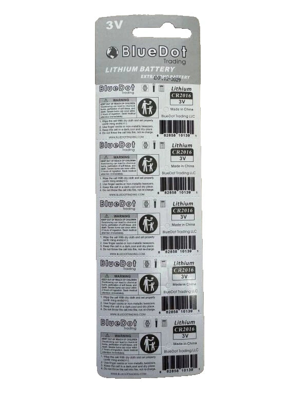 5 X CR2016 CR 2016 208-208 Lithium cell battery ~ USA Seller BlueDot Trading