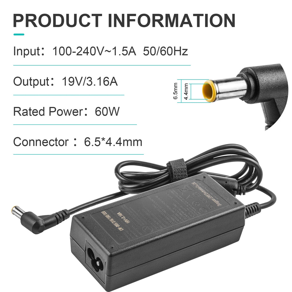 AC Adapter Charger 60W 19V For LG Electronics 24'' 27'' Monitor ADS-25FSG-19