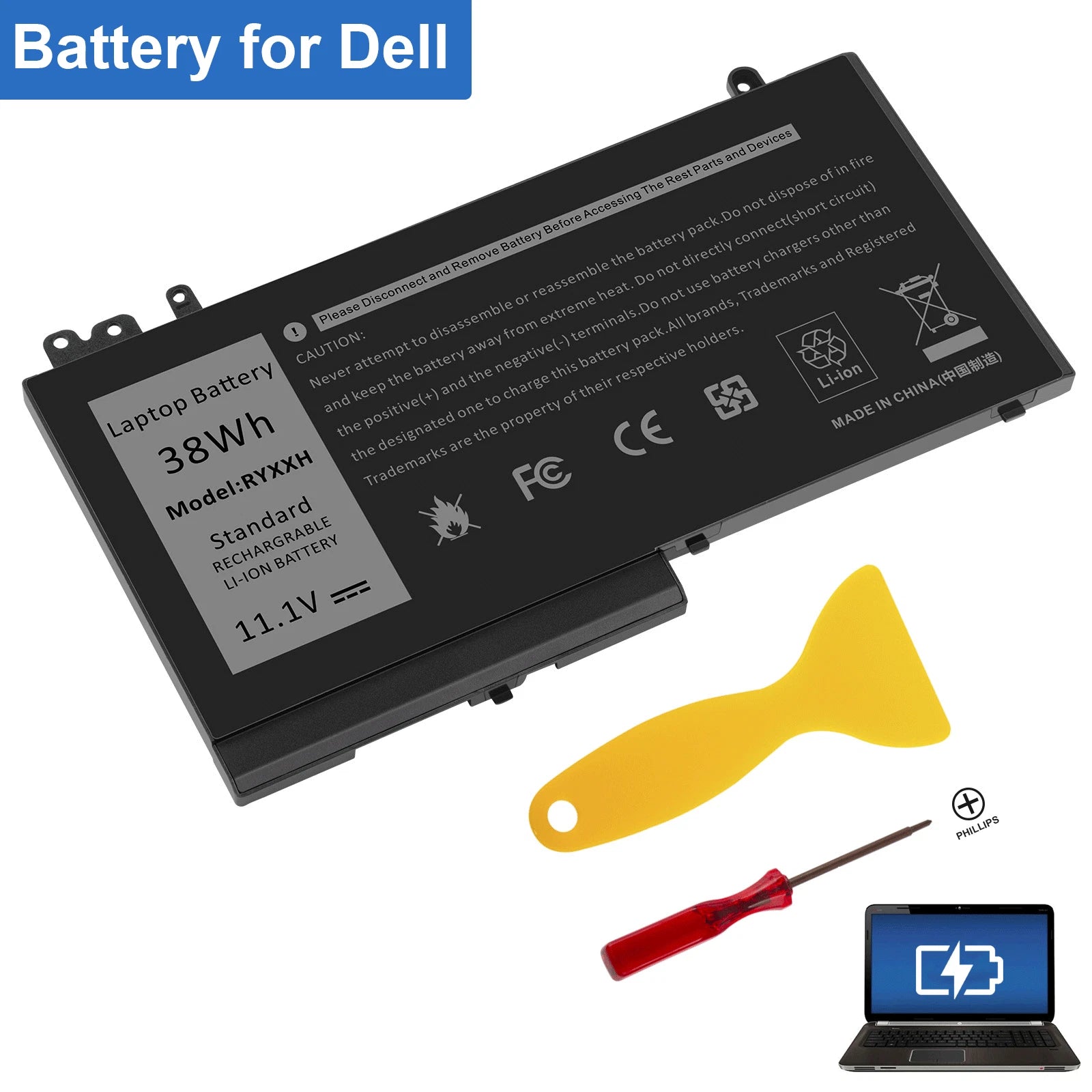 Replacement RYXXH Battery for DELL Latitude 5000 E3150 E3550 E5450 E5550 E5250