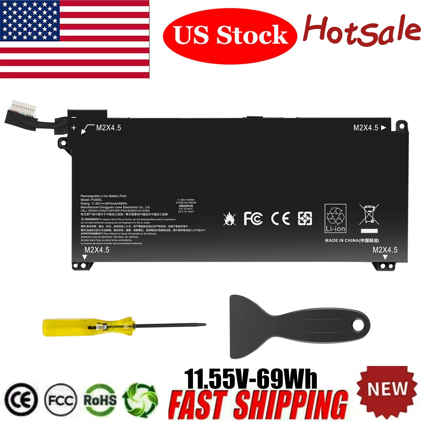 PG06XL BATTERY FOR HP OMEN 15-DH 15T-DH000 DH0XXX DH1019NR HSTNN-DB9F L48431-2C1