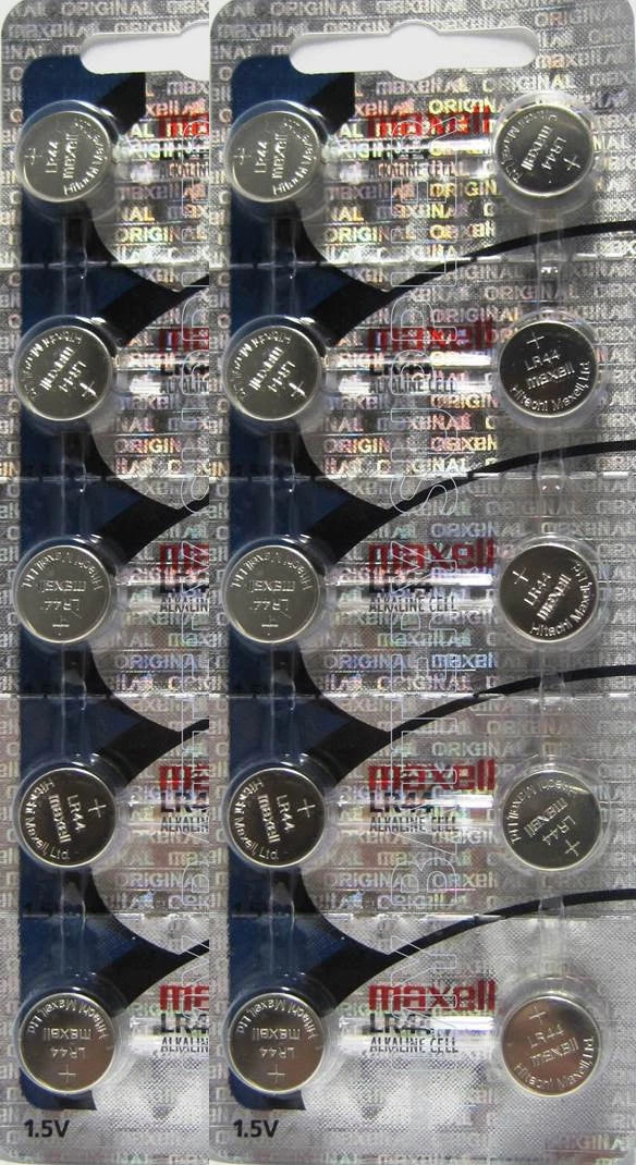 15 Pcs Maxell LR44 (PX76A A76 AG13) Alkaline Watch Batteries