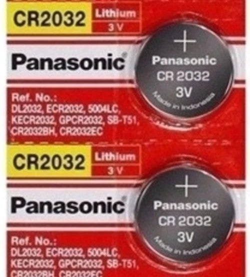 2 x SUPER FRESH Panasonic ECR2032 CR2032 Lithium Battery 3V Coin Cell Exp. 2028