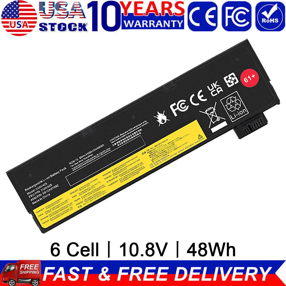 Battery For Lenovo ThinkPad P51S 01AV490 T470 01AV422 01AV424 01AV452 / Charger
