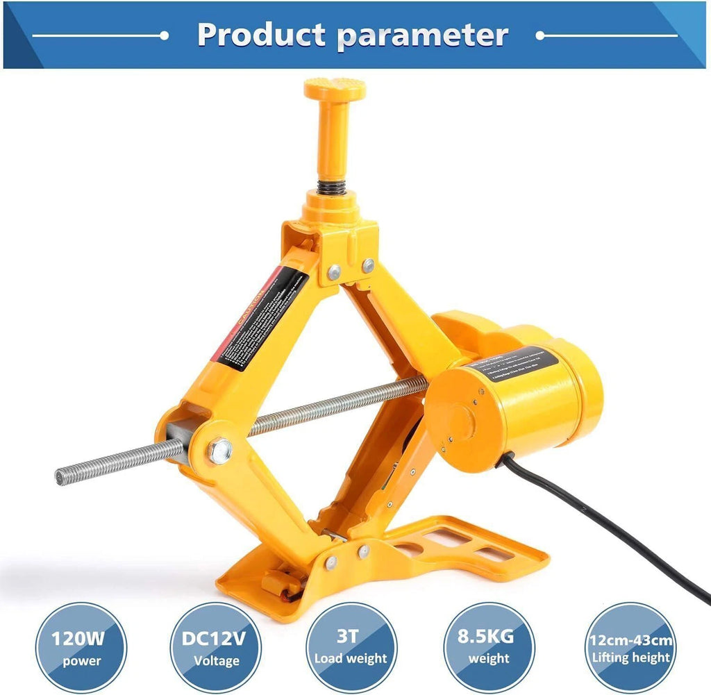 3 Ton 12V DC Automotive Car Electric Hydraulic Floor Jack Lift Garage Equipment