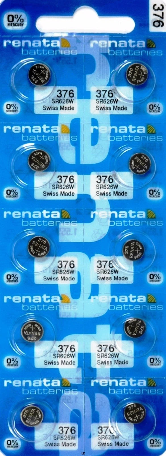 376 RENATA SR626W SR626SW SR66 WATCH BATTERY New Authorized Seller