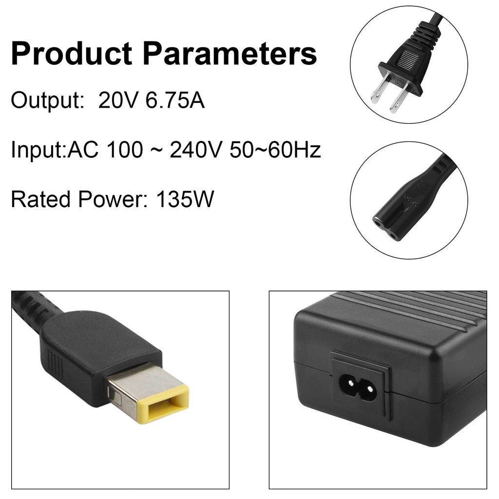 135W AC Adaptor Charger For Lenovo T440p T530 T540p W540 W541 ADL135NLC2A 45N036