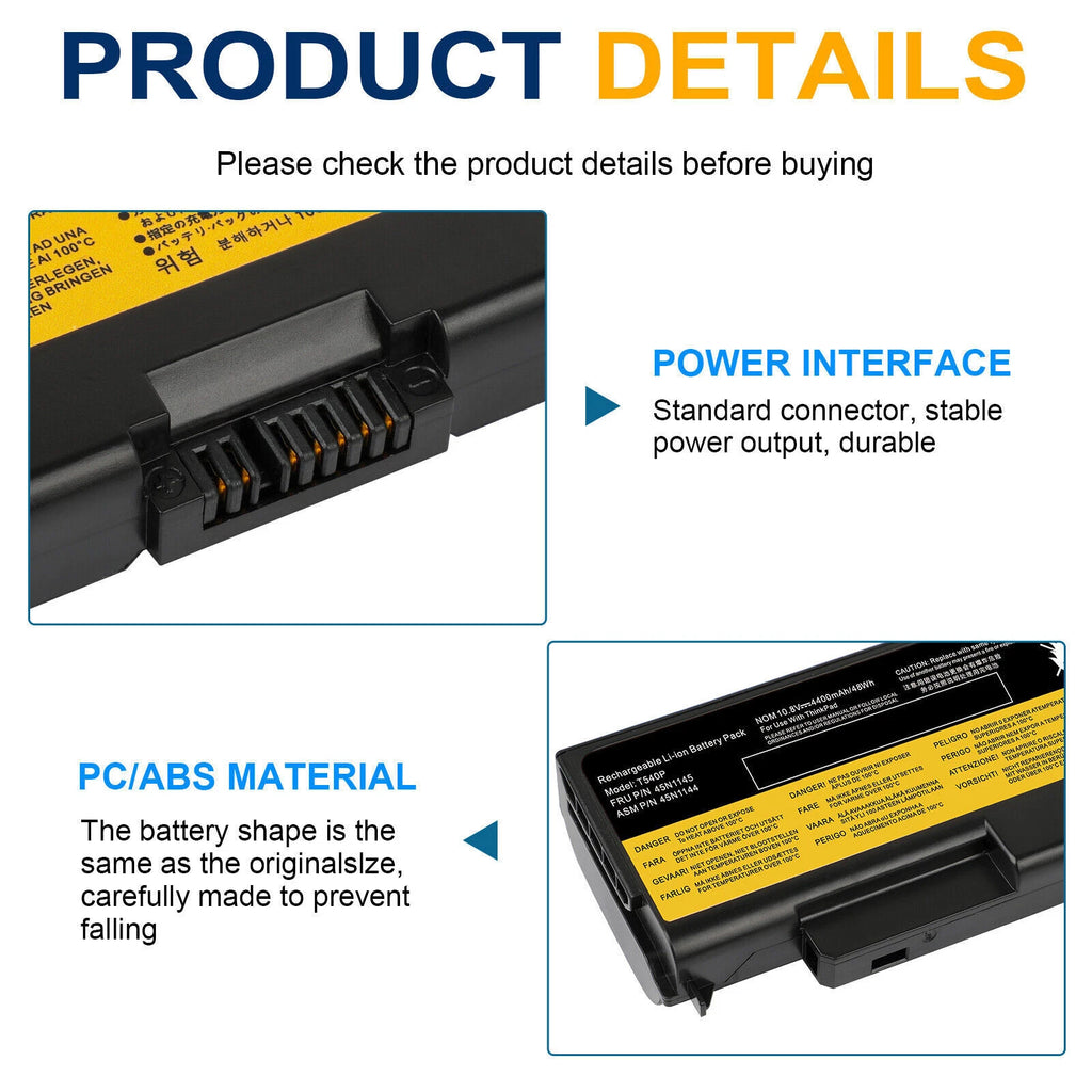 ?Battery for Lenovo ThinkPad T440P T540P L440 L540 W540 W541 0C52863 0C52864 US