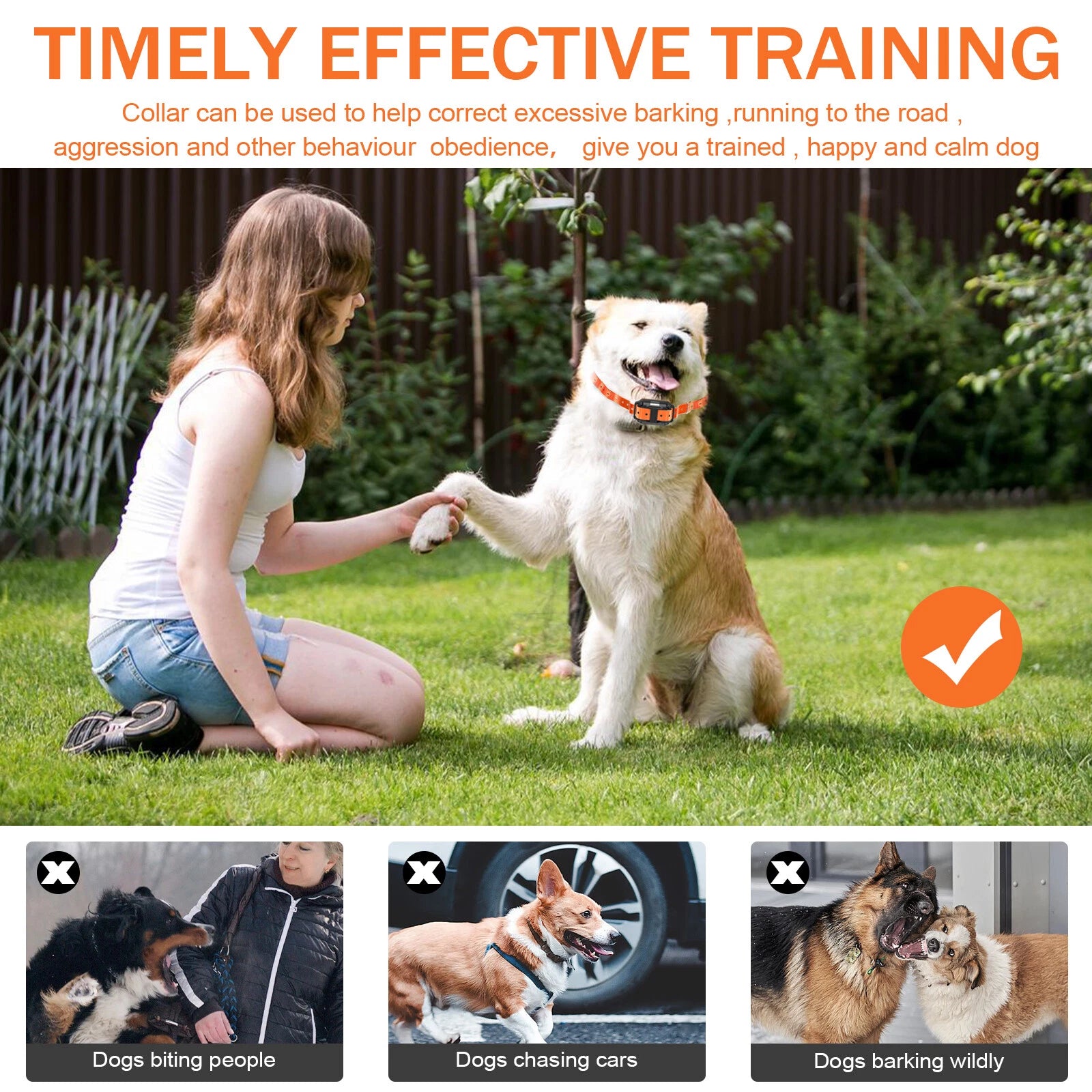 3000 FT Dog Training US Collar Rechargeable Remote Shock PET Waterproof Trainer