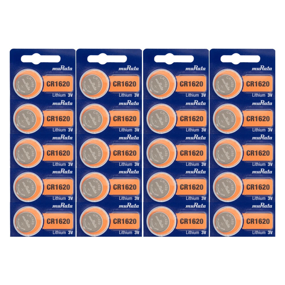 [ Pack of 20 ] Murata Cr1620 3v Lithium Coin Cell Battery