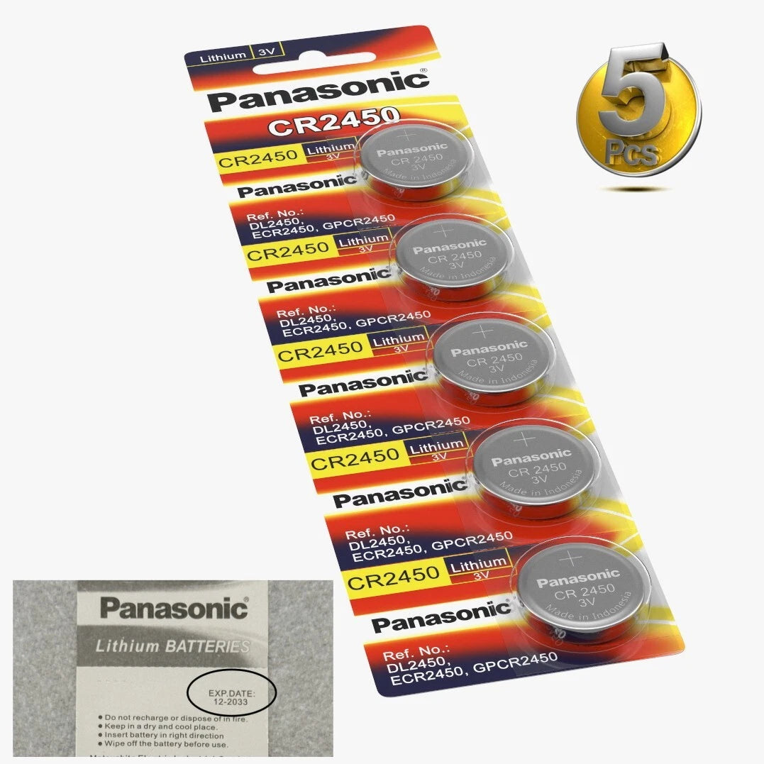 LOT 2-5-10NEW Panasonic LITHIUM BATTERY ECR2450 CR2450 BR2450 2450 3VButton Cell