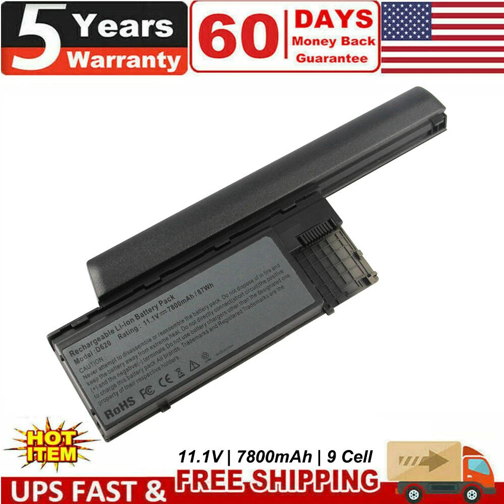 87Wh Laptop Battery for Dell Latitude D620 D630 D640 PC764 TC030 310-9080 HX345