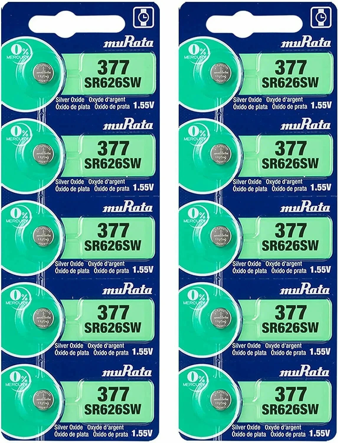 10 x MURATA / SONY 377 SR626SW (10 piece) SR626 V377 Watch Battery USA seller