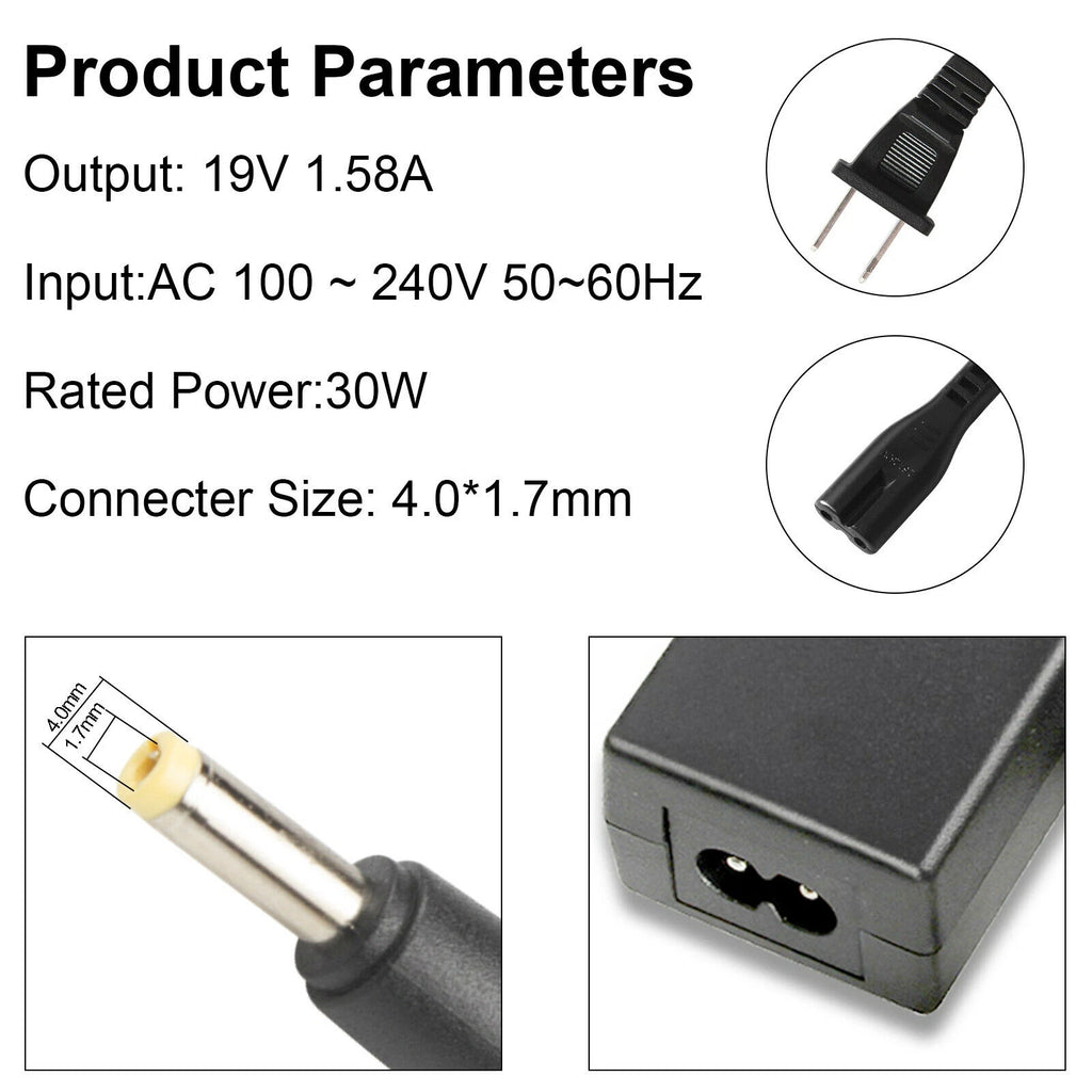 30W AC Adapter Power Charger for HP mini 110 PC Series 110-1012 110-1012NR