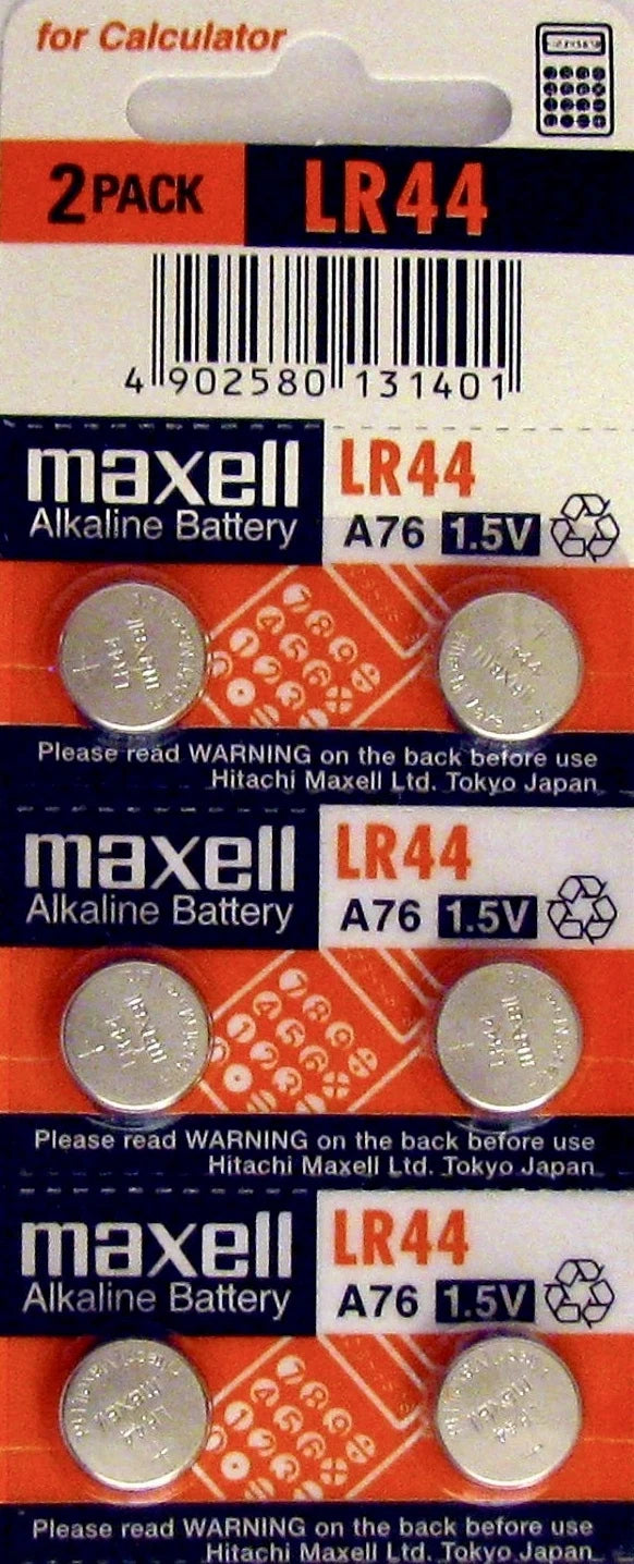 LR44 Maxell (10 piece) LR44 MAXELL A76 L1154 AG13 357 New Alkaline Battery Fresh