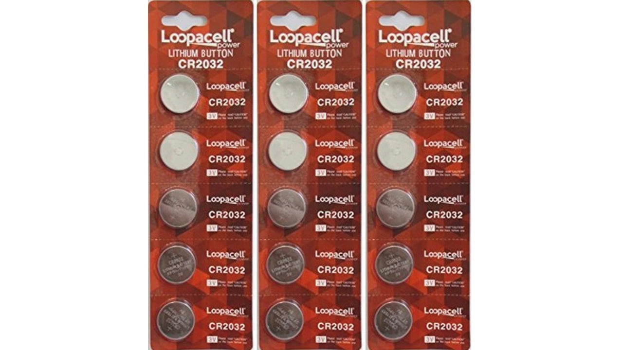 15x Loopacell Cr 2032 Battery (CR2032/DL2032/E-CR2032/SB-T51/LF1/2V) Lithium 3v