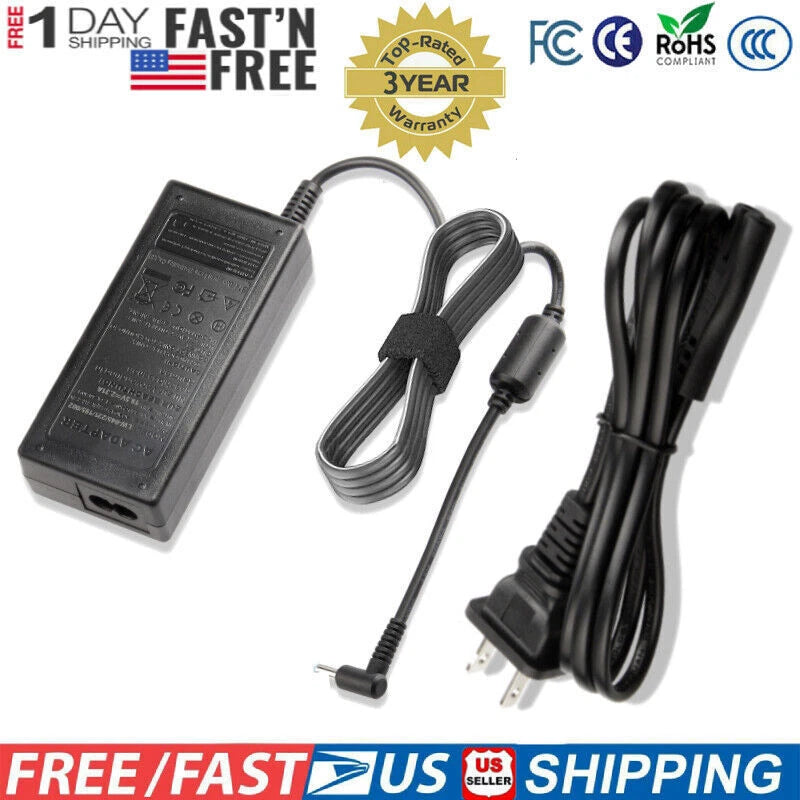 45W AC Laptop Adapter Wall Charger For HP Pavilion X360 Stream 11 13 14 Notebook
