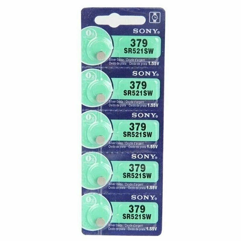SONY 379 SR521SW (5 piece) 379 BATTERY NEW SEALED Authorize Seller EXP 02-2023