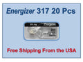 20 Energizer Silver Oxide SR516SW SR516W SR516 1.55V Battery